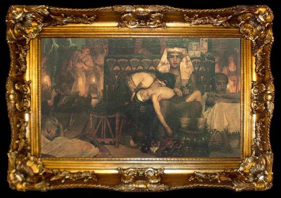 framed  Sir Lawrence Alma-Tadema,OM.RA,RWS The Death of the first Born, ta009-2